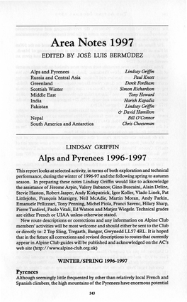 Area Notes 1997 EDITED by JOSE LUIS BERMUDEZ