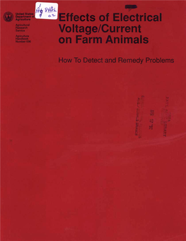 Iffects of Electrical Voltage/Current on Farm Animals
