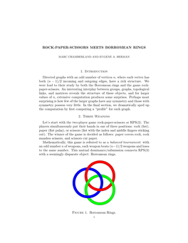 Rock-Paper-Scissors Meets Borromean Rings