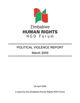 POLITICAL VIOLENCE REPORT March 2009