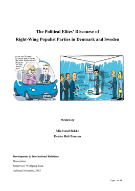The Political Elites' Discourse of Right-Wing Populist Parties in Denmark and Sweden