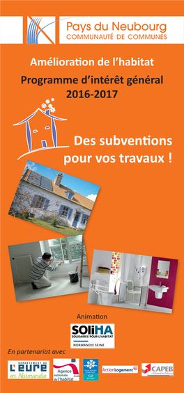 Des Subventions Pour Vos Travaux !