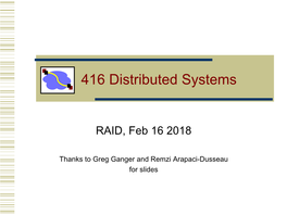 416 Distributed Systems