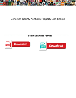 Jefferson County Kentucky Property Lien Search