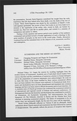 142 CTSA Proceedings 56 / 2001 the Presentation