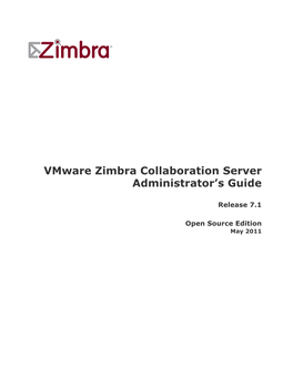 Vmware Zimbra Collaboration Server Administrator's