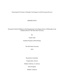 Pioneering Soil Viromics to Elucidate Viral Impacts on Soil Ecosystem Services