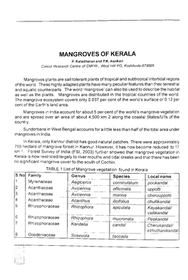 MANGROVES of KERALA P