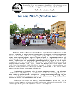 The 2013 MCHR Freedom Tour