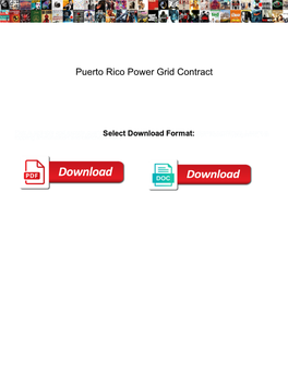 Puerto Rico Power Grid Contract