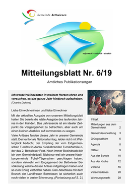 Mitteilungsblatt Nr. 6/19 [PDF, 2.00