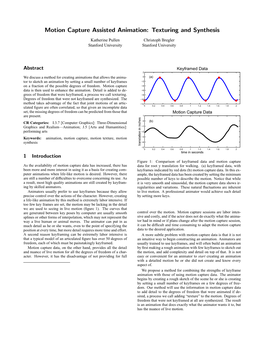 Motion Capture Assisted Animation: Texturing and Synthesis