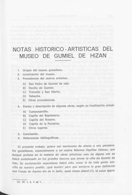 Artisticas Del Museo De Gumiel De Hizan