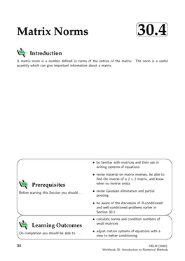 Matrix Norms 30.4   
