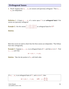 Orthogonal Bases