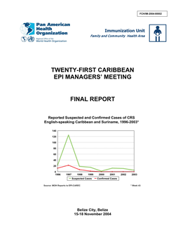 Twenty-First Caribbean Epi Managers' Meeting