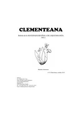 Clementeana 16. 2015