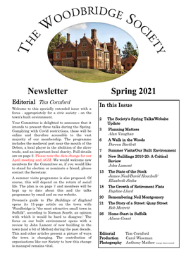 Woodbridge Society Newsletter Spring 2021.Pdf