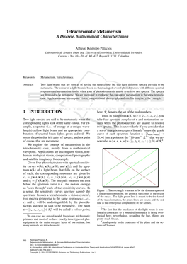 Tetrachromatic Metamerism a Discrete, Mathematical Characterization