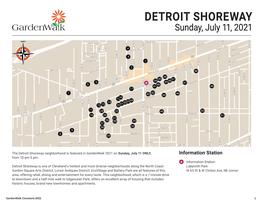 DETROIT SHOREWAY Sunday, July 11, 2021