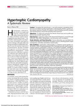 Hypertrophic Cardiomyopathy: a Systematic Review