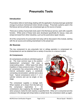 3. Pneumatic Tools and Equipment