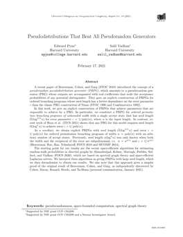 Pseudodistributions That Beat All Pseudorandom Generators