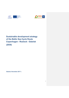 Sustainable Development Strategy of the Baltic Sea Cycle Route Copenhagen - Rostock - Gdańsk (2030)