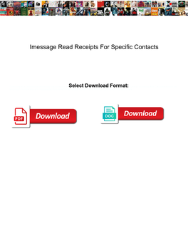 Imessage Read Receipts for Specific Contacts