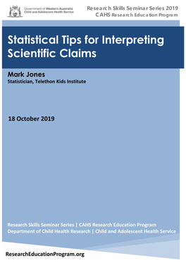 Statistical Tips for Interpreting Scientific Claims