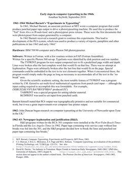 Development of Computer Typesetting