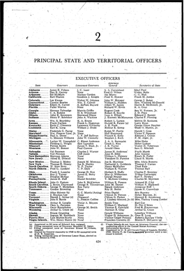 Principal State and Territorial Officers
