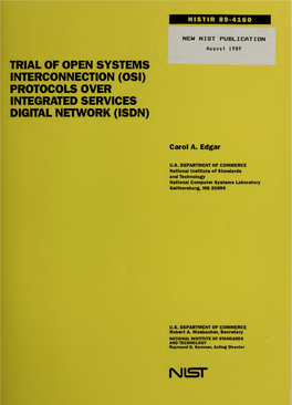 Osi) Protocols Over Integrated Services Digital Network (Isdn)
