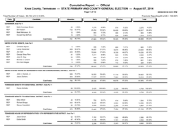 August 7, 2014 Election Results