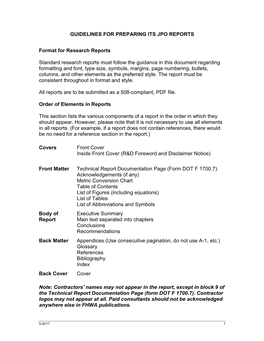 Guidelines for Preparing FHWA Publications