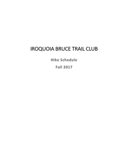 Iroquoia Bruce Trail Club