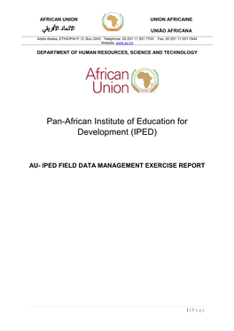 Pan-African Institute of Education for Development (IPED)