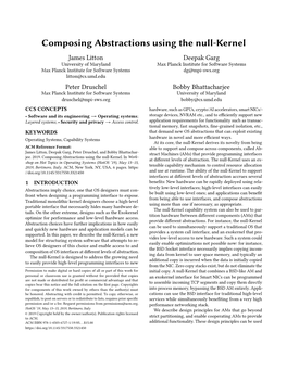 Composing Abstractions Using the Null-Kernel