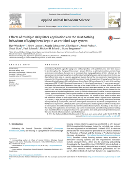 Effects of Multiple Daily Litter Applications on the Dust Bathing