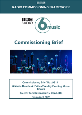 Commissioning Brief