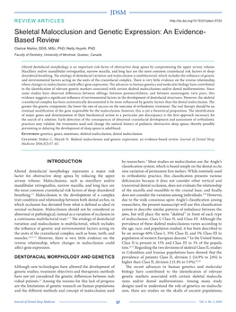 Skeletal Malocclusion and Genetic Expression: an Evidence