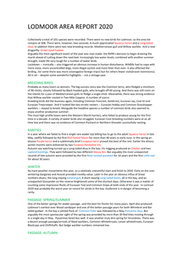 Lodmoor Area Report 2020