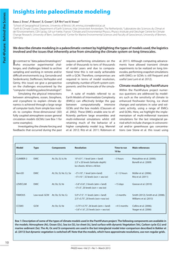 Insights Into Paleoclimate Modeling