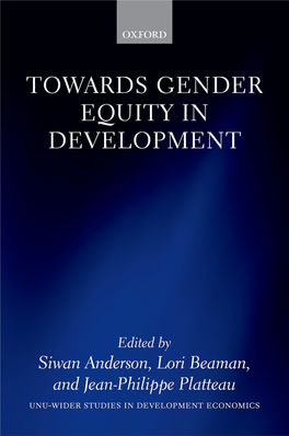 Towards Gender Equity in Development OUP CORRECTED PROOF – FINAL, 20/9/2018, Spi