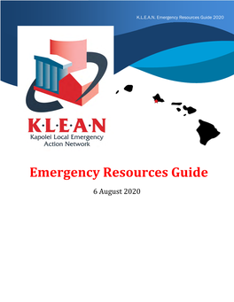 Emergency Resources Guide 2020