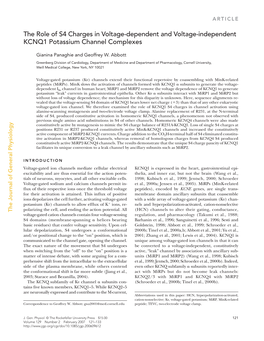 The Role of S4 Charges in Voltage-Dependent