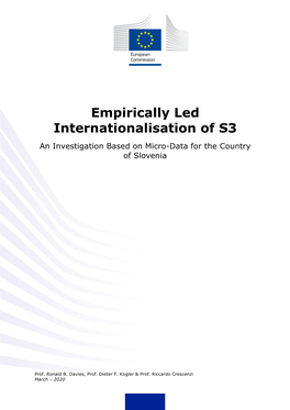 Empirically Led Internationalisation of S3 an Investigation Based on Micro-Data for the Country of Slovenia