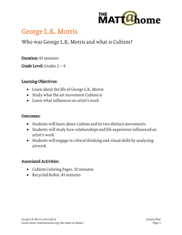 Lesson Plan: George L.K. Morris and Cubism