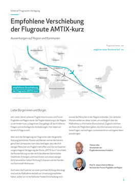 Empfohlene Verschiebung Der Flugroute AMTIX-Kurz