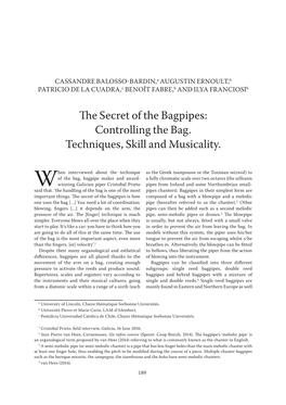 The Secret of the Bagpipes: Controlling the Bag. Techniques, Skill and Musicality